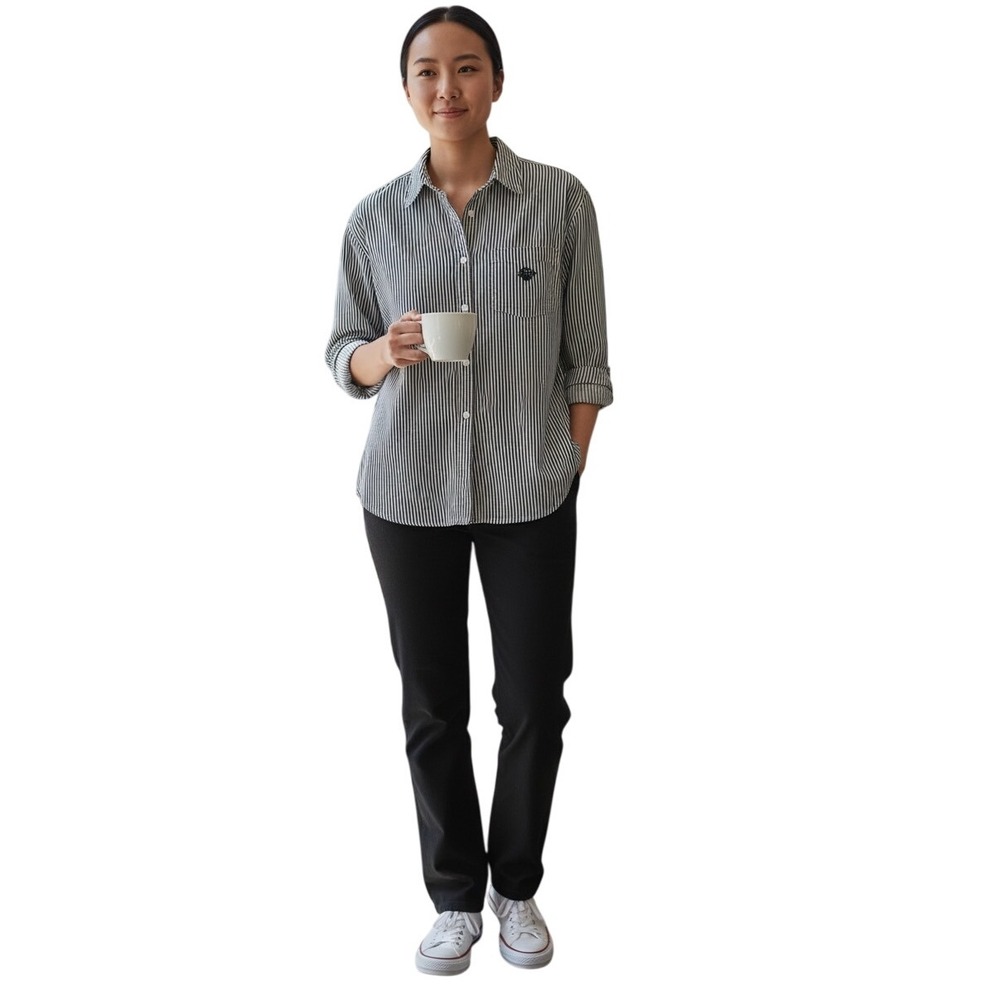 Susan‎ Bristol Casuals Women's Striped Button Down Shirt Size Large